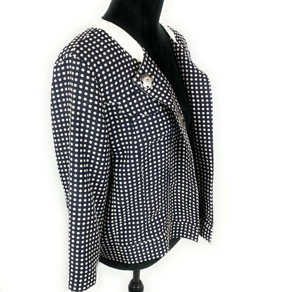 Margaret Frances Womens Brown Blazer Jacket